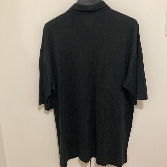 Bobby Chan Men’s Collared Silk Blend Black Short Sleeve Golf Shirt. Size Medium - Picture 2 of 8